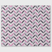 Geometrisches Chevron-Muster Geschenkpapier (Flach)