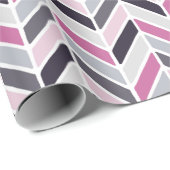 Geometrisches Chevron-Muster Geschenkpapier (Rolleneckpunkt)