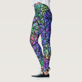 Geometrisches Coll-Design der 90er Jahre Leggings (Links)
