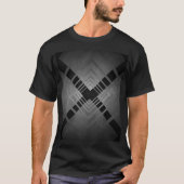 Geometrisches Cross Black Tshirt (Vorderseite)