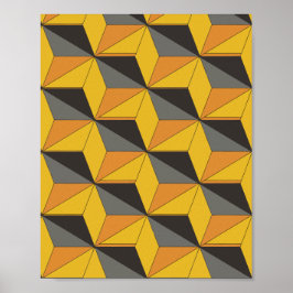 Geometrisches Cubes Design Poster