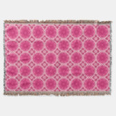 Geometrisches Daisy-Muster in Korallen und Pastell Decke (Vorderseite)