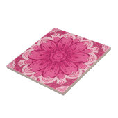 Geometrisches Daisy-Muster in Korallen und Pastell Fliese (Seite)