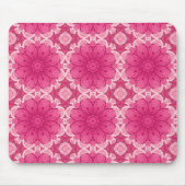 Geometrisches Daisy-Muster in Korallen und Pastell Mousepad (Vorne)