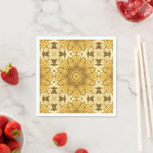 Geometrisches Daisy Muster in Mustard Gold Serviette (Beispiel)