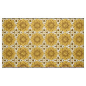 Geometrisches Daisy Muster in Mustard Gold Stoff (Fat Quarter (45,7 x 55,9 cm))