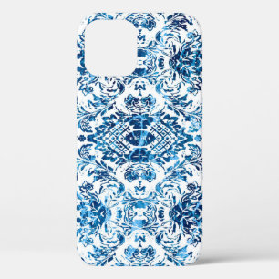 Geometrisches Damast nahtloses Muster mit Grunge-T Case-Mate iPhone Hülle