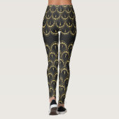 Geometrisches Deko aus Gold und Grau Leggings (Rückseite)