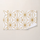 Geometrisches Deko aus Weiß und Goldkunst Badhandtuch Set (Handtuch)