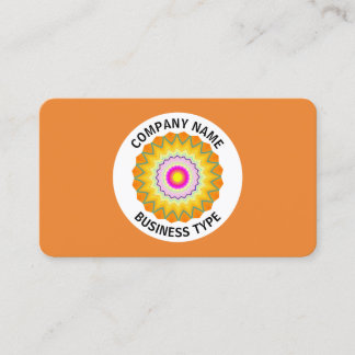 Geometrisches Design 260614(02) - Orange #EA8430 Visitenkarte