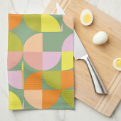 Geometrisches Design aus der Mitte des Jahrhundert Geschirrtuch (Viertel Falte)