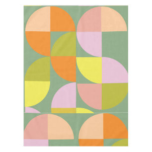 Geometrisches Design aus der Mitte des Jahrhundert Tischdecke