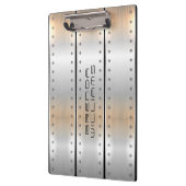 Geometrisches Design aus gebürstetem Aluminium Klemmbrett (Links)