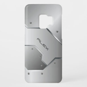 Geometrisches Design aus hellgrauem Aluminium Case-Mate Samsung Galaxy S9 Hülle