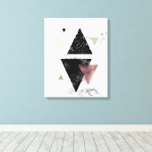 Geometrisches Design aus Metall Leinwanddruck (Insitu (Holzboden))