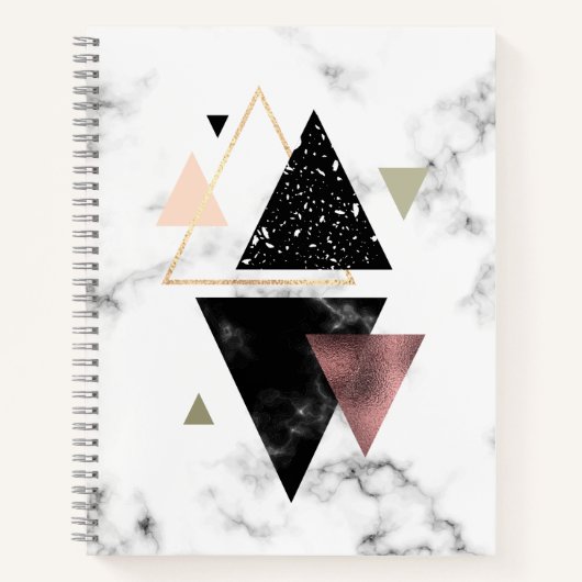 Geometrisches Design aus Metall Notizblock (Vorderseite)