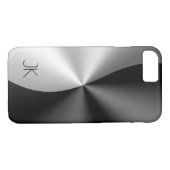 Geometrisches Design aus metallischem Schwarz und  Case-Mate iPhone Hülle (Rückseite (Horizontal))