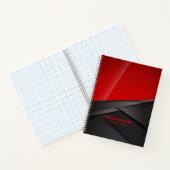Geometrisches Design aus rot und schwarz-metallisc Notizblock (Innenseite)
