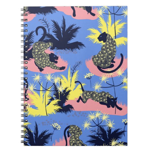 Geometrisches Design aus Tiger und Leopard Notizblock (Vorderseite)