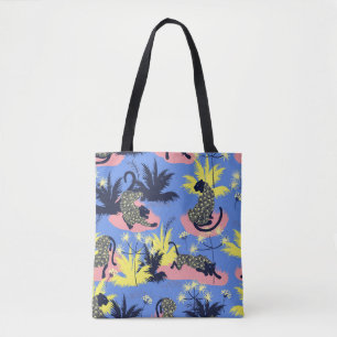 Geometrisches Design aus Tiger und Leopard Tasche