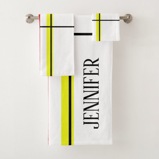 Geometrisches Design Badhandtuch Set (Insitu)