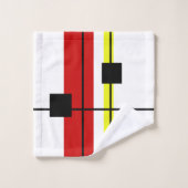 Geometrisches Design Badhandtuch Set (Waschlappen)