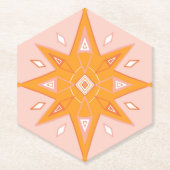 Geometrisches Design Boho für rosa und orangefarbe Untersetzer (Vorderseite)