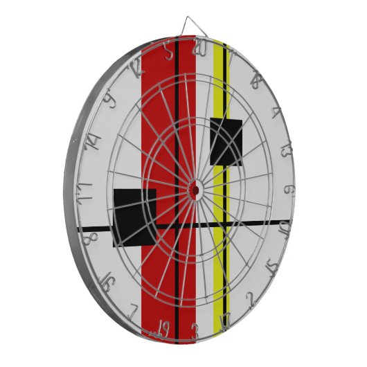 Geometrisches Design Dartscheibe (Vorderseite Links)
