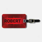 Geometrisches Design der Metallic Red Masculine Gepäckanhänger (Vorderseite horizontal)