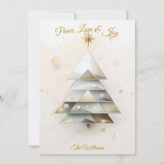Geometrisches Design der Minimalistischen Weihnach Einladung (Vorderseite)