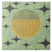 Geometrisches Design der Sternexplosion Mitte des Fliese (Vorderseite)