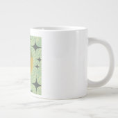Geometrisches Design der Sternexplosion Mitte des Jumbo-Tasse (Rechts)