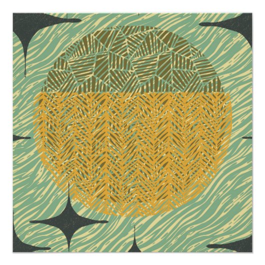 Geometrisches Design der Sternexplosion Mitte des  Poster (Vorderseite)