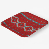 Geometrisches Design der Südwest Mesas Red & Turqu Pappteller (Gewinkelt)