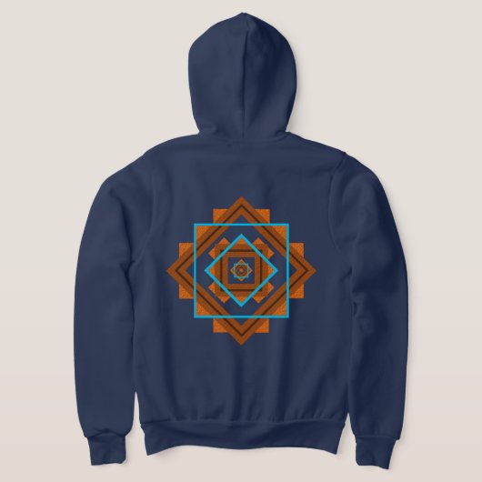 Geometrisches Design der Südwestberge Hoodie (AblageHinten)