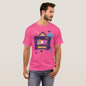 Geometrisches Design des Kassettenbandes 90S Rb T-Shirt (Vorne ganz)