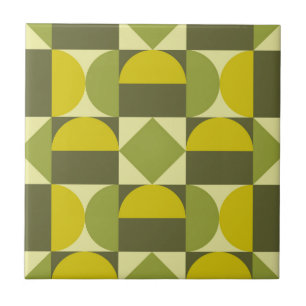 Geometrisches Design des Retro-Mittelzentrums Fliese