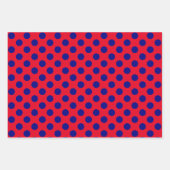 Geometrisches Design des roten blauen Kreises Geschenkpapier Set (Vorderseite)