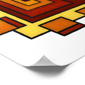 Geometrisches Design des Tone Maze Pattern Poster (Ecke)