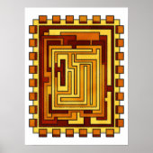 Geometrisches Design des Tone Maze Pattern Poster (Vorne)