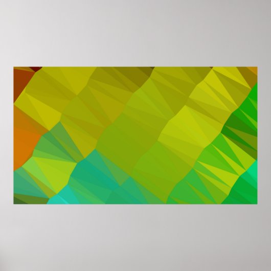 Geometrisches Design. Farbvoller Verlauf. Ge Poster (Vorne)