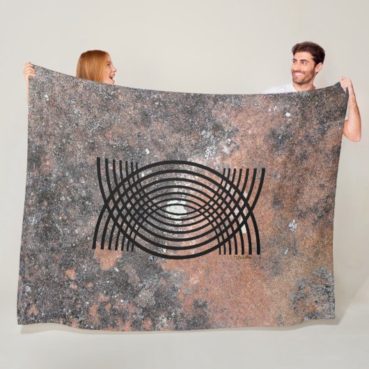 Geometrisches Design Fleecedecke (Beispiel)