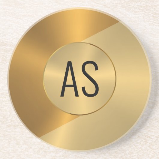 Geometrisches Design für Metallic Gold und Kupfer Getränkeuntersetzer (Vorne)