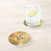 Geometrisches Design für Metallic Gold und Kupfer Getränkeuntersetzer (Seite)