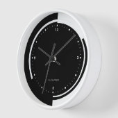 Geometrisches Design für Schwarzweißbilder Uhr (Winkel)