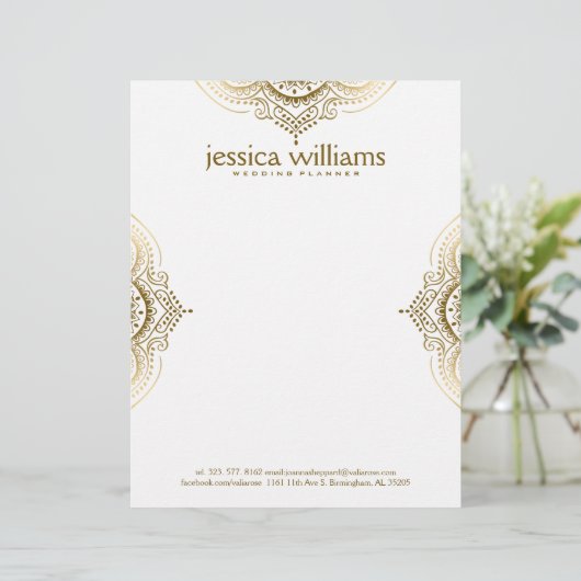 Geometrisches Design für Verzierte Spitzen aus Gol Briefkopf (Stehend Vorderseite)