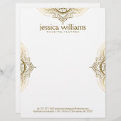 Geometrisches Design für Verzierte Spitzen aus Gol Briefkopf (Vorne/Hinten)