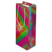 Geometrisches Design Geschenktüte Für Weinflaschen (Vorderseite Schrägansicht)