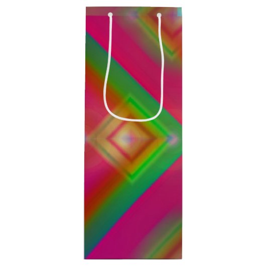 Geometrisches Design Geschenktüte Für Weinflaschen (Vorderseite)