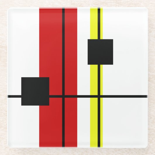 Geometrisches Design Glasuntersetzer (Vorderseite)